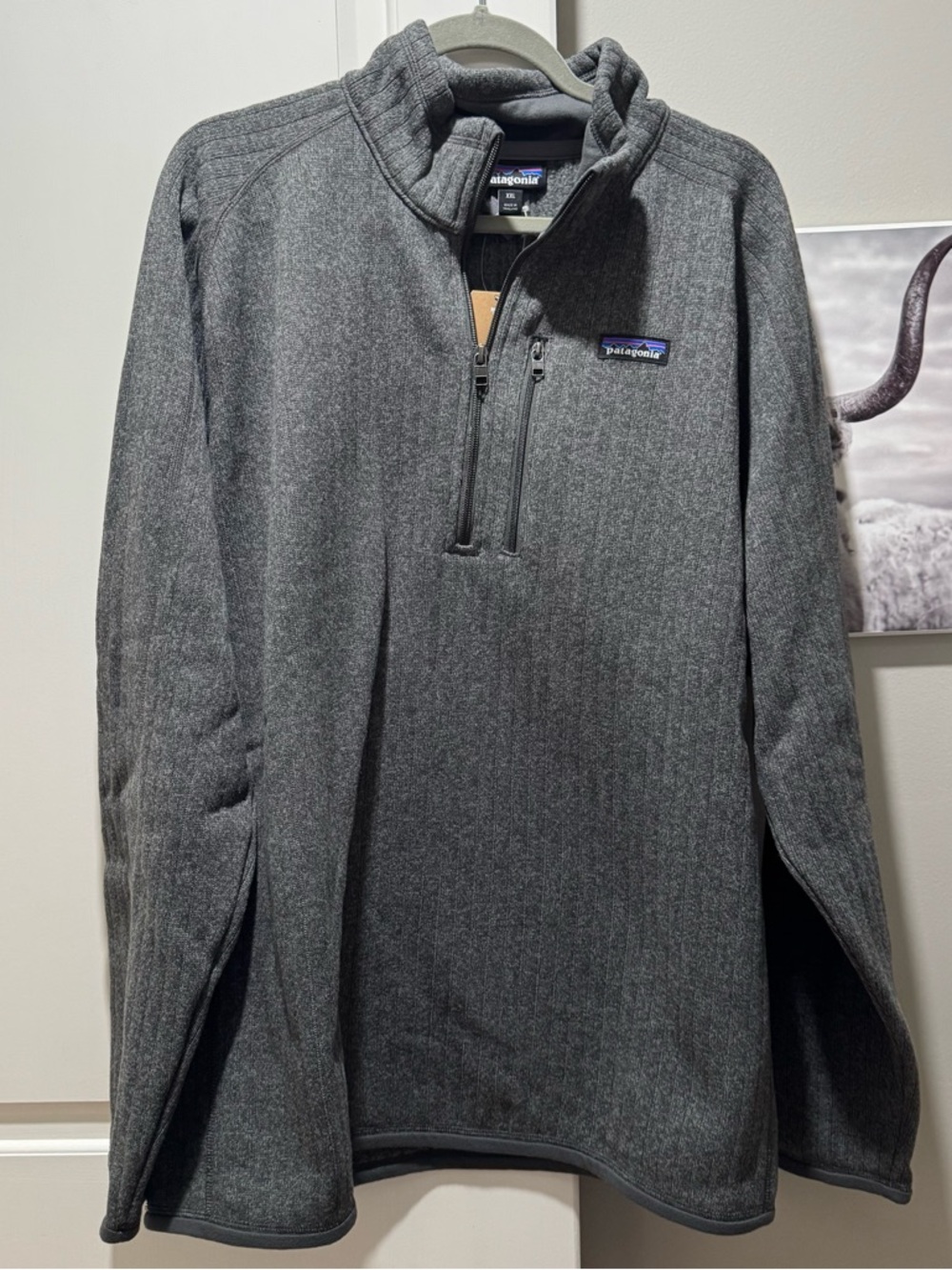 Patagonia Gray Fleece Sweater 1/4-Zip Size XXL. New with tags